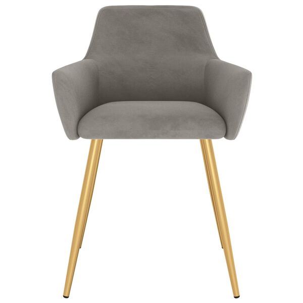 vidaXL J&iacute;deln&iacute; židle 6 ks světle &scaron;ed&eacute; samet