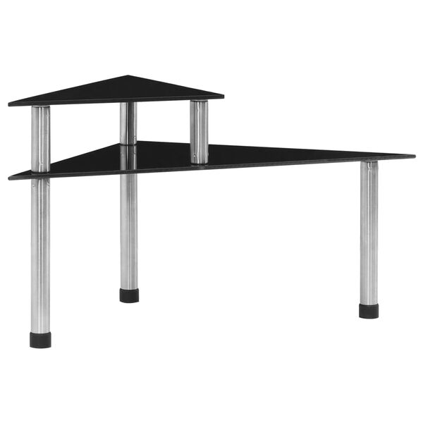 vidaXL Kuchyňsk&aacute; police čern&aacute; 49,5 x 35 x 26 cm tvrzen&eacute; sklo