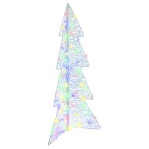 vidaXL V&aacute;nočn&iacute; stromeček 100 LED V&iacute;cebarevn&yacute; 120 cm Akryl