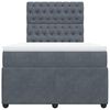 vidaXL Box spring postel s matrac&iacute; tmavě &scaron;ed&yacute; 120x190 cm samet