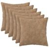 vidaXL Pol&scaron;t&aacute;ř 6 ks HEERLEN Taupe 30 x 30 cm Mikrovl&aacute;knov&aacute; fleece