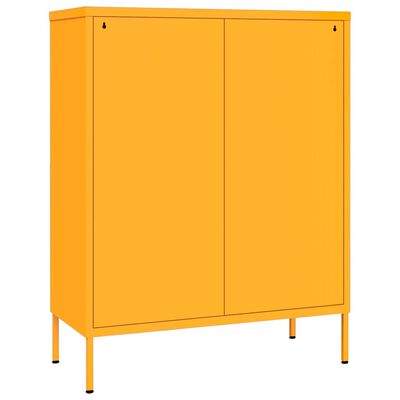 vidaXL Zásuvková skříň hořčicově žlutá 80 x 35 x 101,5 cm ocel
