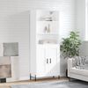 vidaXL Skříň highboard bílá 69,5 x 34 x 180 cm kompozitní dřevo