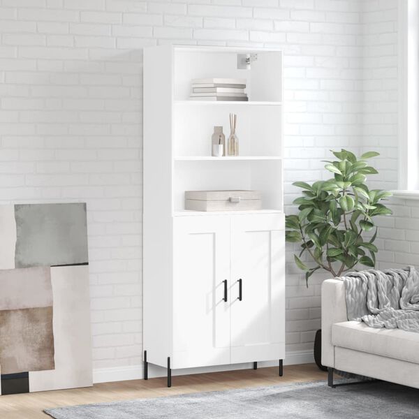 vidaXL Skříň highboard bílá 69,5 x 34 x 180 cm kompozitní dřevo