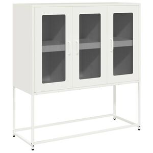vidaXL Př&iacute;born&iacute;k b&iacute;l&yacute; 100,5 x 39 x 107 cm ocel v&aacute;lcovan&aacute; za studena