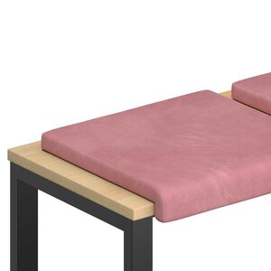 vidaXL Pol&scaron;t&aacute;ř na lavici 2 ks Samet Růžov&aacute; Hloubka 35 cm