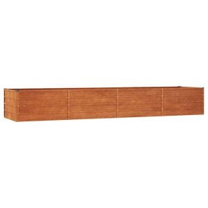 vidaXL Zahradn&iacute; vyv&yacute;&scaron;en&yacute; z&aacute;hon rezav&yacute; 320 x 80 x 45 cm cortenov&aacute; ocel