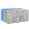 vidaXL N&aacute;stěnn&aacute; TV skř&iacute;ňka s LED osvětlen&iacute;m betonově &scaron;ed&aacute; 60x35x31 cm