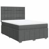 vidaXL Box spring postel s matrac&iacute; tmavě &scaron;ed&aacute; 140x200 cm textil