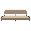 vidaXL R&aacute;m postele Dover cappuccino 200x200 cm uměl&aacute; kůže