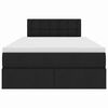 vidaXL Postel s &uacute;ložn&yacute;m prostorem a matrac&iacute; s čelo Čern&aacute; 120 x 200 cm