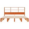 vidaXL Postel s knihovnou bez matrace hněd&aacute; 200 x 200 cm masivn&iacute; dřevo