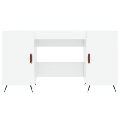 vidaXL Psací stůl bílý s vysokým leskem 140x50x75 cm kompozitní dřevo