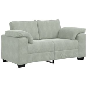 vidaXL Loveseat Sofa světle &scaron;ed&aacute; 120 cm samet