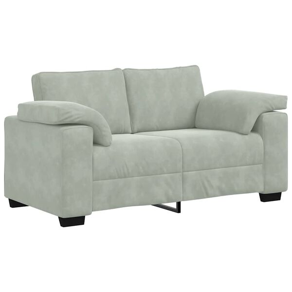 vidaXL Loveseat Sofa světle &scaron;ed&aacute; 120 cm samet
