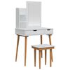 vidaXL Sada toaletn&iacute;ho stolu FAUSKE 4 pcs B&iacute;l&aacute; 76 x 50 x 143 cm