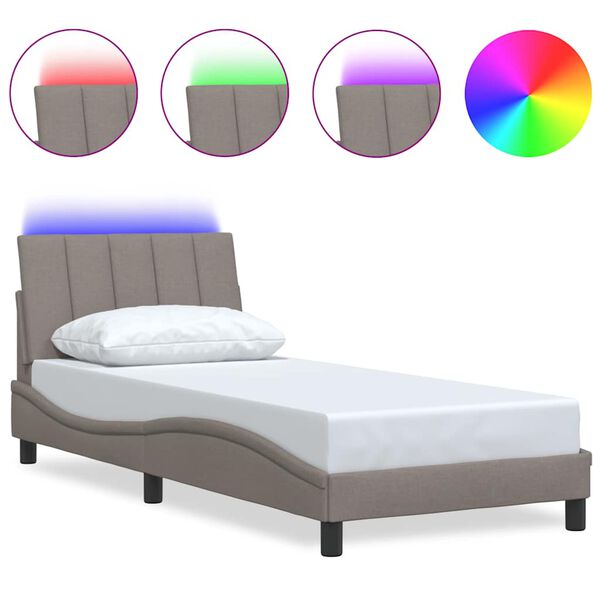 vidaXL R&aacute;m postele bez matrac&iacute; Hanko taupe 80x200 cm textil