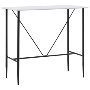 vidaXL Barov&yacute; stůl b&iacute;l&yacute; 120 x 60 x 110 cm MDF
