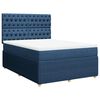 vidaXL Box spring postel s matrac&iacute; modr&aacute; 140x200 cm textil