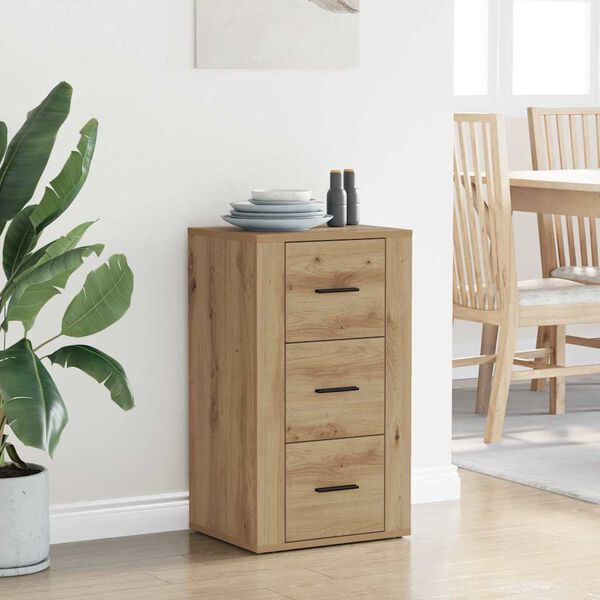 vidaXL Serv&iacute;rovac&iacute; skř&iacute;ň se z&aacute;suvkou Artisanov&yacute; dub 40 x 33 x 70 cm