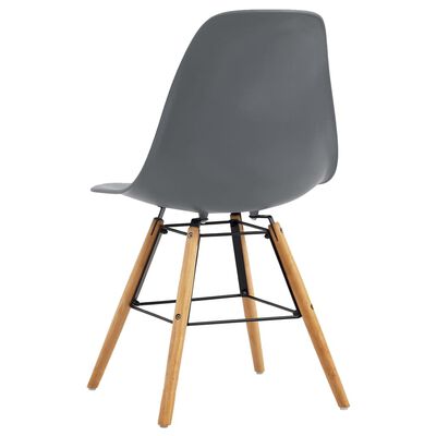 vidaXL Jídelní židle 2 ks šedé plast