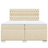 vidaXL Box spring postel s matrac&iacute; kr&eacute;mov&aacute; 200x200 cm textil
