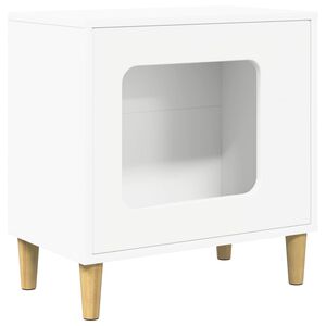 vidaXL Kočič&iacute; dům B&iacute;l&aacute; 51 x 30 x 52 cm Kompozitn&iacute; dřevo