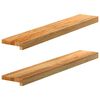 vidaXL Okenn&iacute; parapety 2ks světle hněd&eacute; 90x15x2cm masivn&iacute; dub
