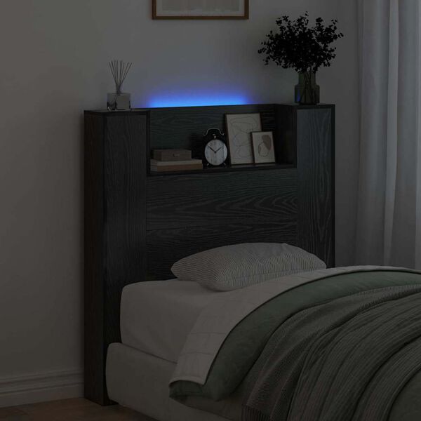 vidaXL Čelo postele Čern&yacute; dub 100 x 15 x 103,5 cm kompozitn&iacute; dřevo