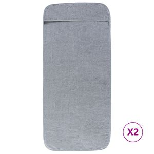 vidaXL Pl&aacute;žov&eacute; osu&scaron;ky 2 ks &scaron;ed&eacute; 60 x 135 cm textil 400 GSM