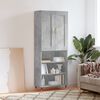 vidaXL Skř&iacute;ň highboard betonově &scaron;ed&aacute; 69,5x34x180 cm kompozitn&iacute; dřevo