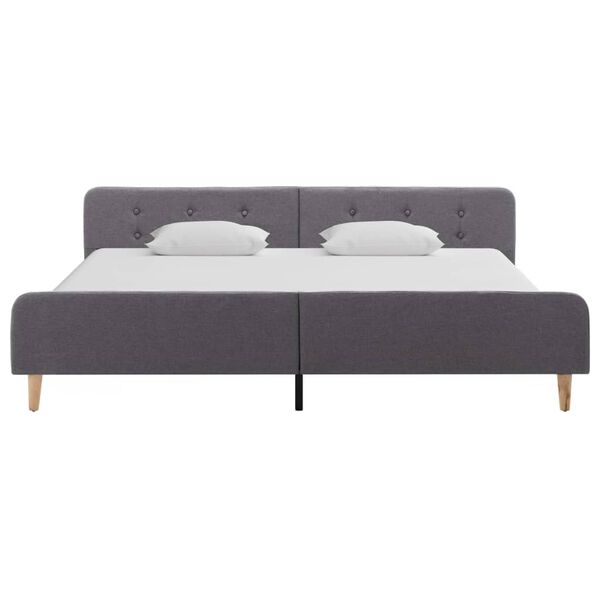 vidaXL Rám postele světle šedý textil 180 x 200 cm
