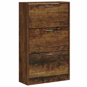 vidaXL Botn&iacute;k kouřov&yacute; dub 63x24x103 cm kompozitn&iacute; dřevo