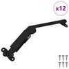vidaXL Klapa pro podporu v&iacute;ka 12 ks Čern&aacute; 192 x 32 x 50 mm Ocel
