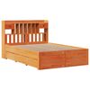 vidaXL Postel s knihovnou bez matrace 140 x 190 cm masivn&iacute; borovice