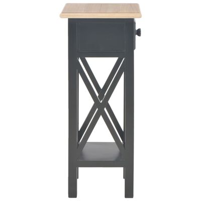 vidaXL Odkládací stolek černý 27 x 27 x 65,5 cm dřevo