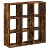 vidaXL Knihovna kouřov&yacute; dub 102 x 32 x 102 cm kompozitn&iacute; dřevo