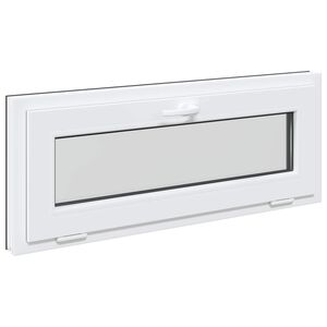 vidaXL Okeno do suter&eacute;nu RISOR 110 x 40 cm PVC a sklo Antracitov&aacute;