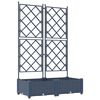 vidaXL Zahradn&iacute; pěstebn&iacute;k 2 pcs &Scaron;ed&yacute; 80 x 40 x 125,5 cm Plast