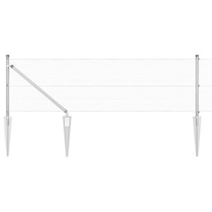 vidaXL Plotov&yacute; sloupek. Stř&iacute;brn&aacute;