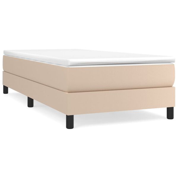 vidaXL Box spring postel s matrací cappuccino 90x190 cm umělá kůže