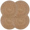 vidaXL Ubrousky z mořsk&eacute; tr&aacute;vy 4 pcs Př&iacute;rodn&iacute; &Oslash; 30 cm