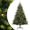 vidaXL Uměl&yacute; skl&aacute;dac&iacute; v&aacute;nočn&iacute; stromeček 300 LED Zelen&aacute; 210 cm PVC a PE