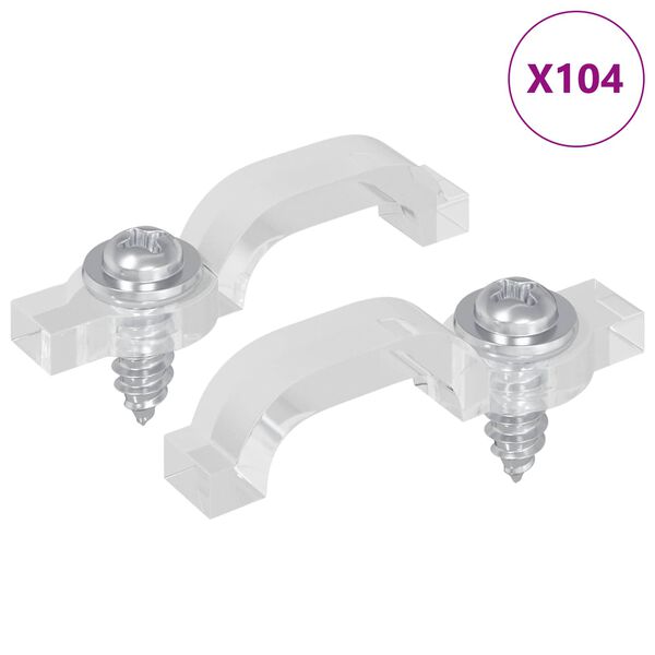 vidaXL LED p&aacute;sek spony 2 pcs Transparentn&iacute; 23,8 x 7,3 x 4,3 mm