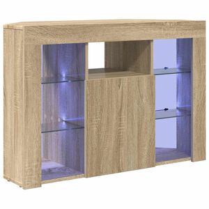vidaXL Rohov&yacute; LED TV stojan 100x40x68cm Sonoma dub Kompozitn&iacute; dřevo