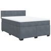vidaXL Box spring postel s matrac&iacute; tmavě &scaron;ed&aacute; 160x200 cm samet