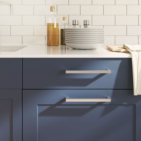 vidaXL Nábytkové úchytky 10 ks stříbrné 192 mm nerezová ocel