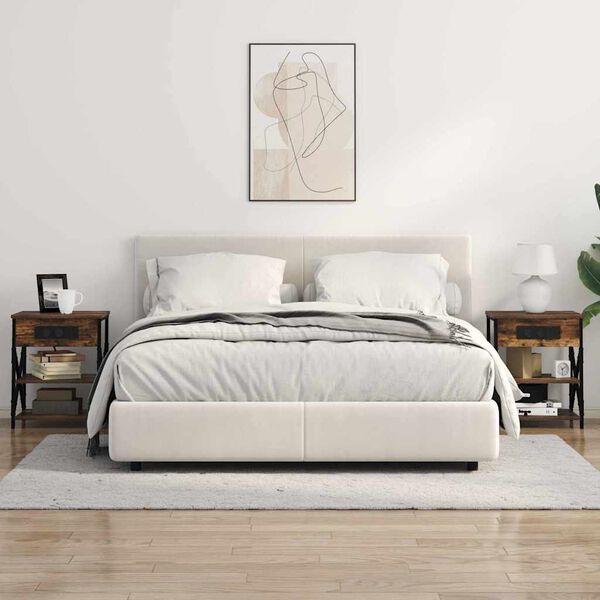 vidaXL Nočn&iacute; skř&iacute;ňka Kouřov&yacute; dub 41 x 31 x 51 cm kompozitn&iacute; dřevo