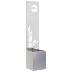 vidaXL Soukrom&iacute; na zahradě Řezac&iacute; Stř&iacute;brn&aacute; 32 x 140 cm Nerezov&aacute; ocel