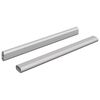 vidaXL Tyč Skř&iacute;ně 2 pcs Stř&iacute;brn&aacute; 764 x 15 x 29 mm Hlin&iacute;kov&aacute; slitina